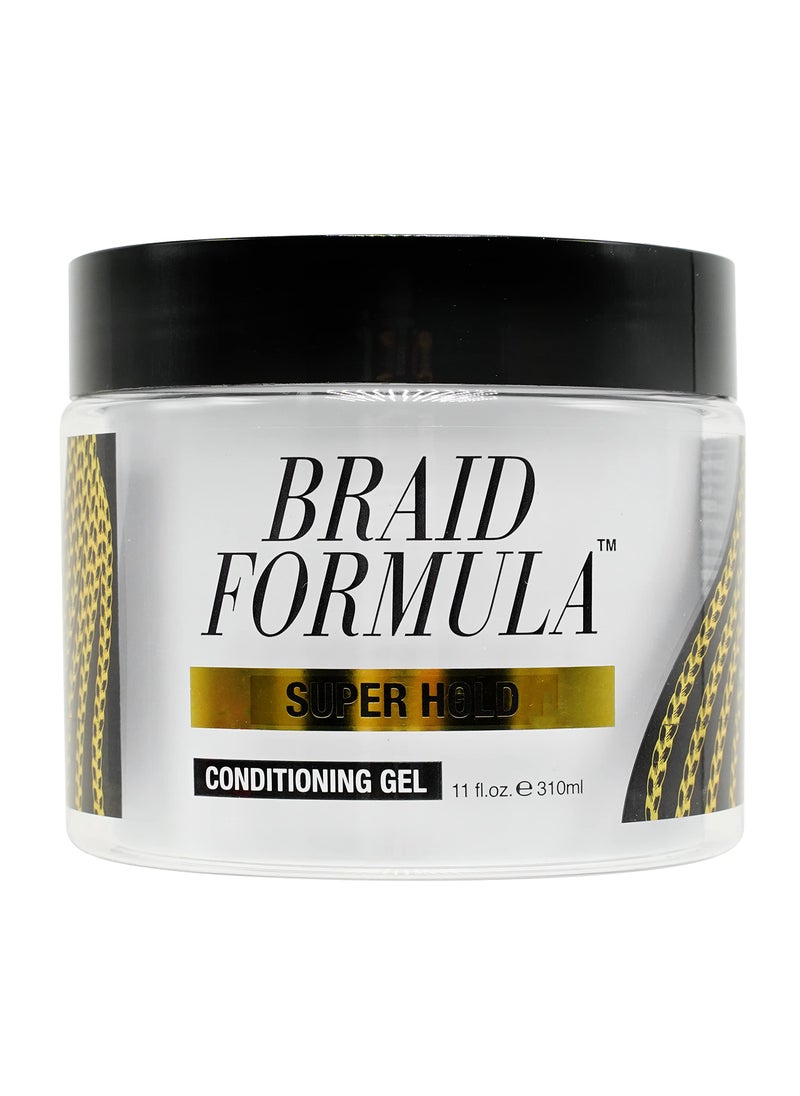 EBIN NEW YORK Braid Formula Conditioning Gel, Super Hold, 11 Oz | Great for Braiding, Twisting, Edges, No Residue, No Flaking, Strong Hold, High Shine, Smoothing with Clean, No Build-up