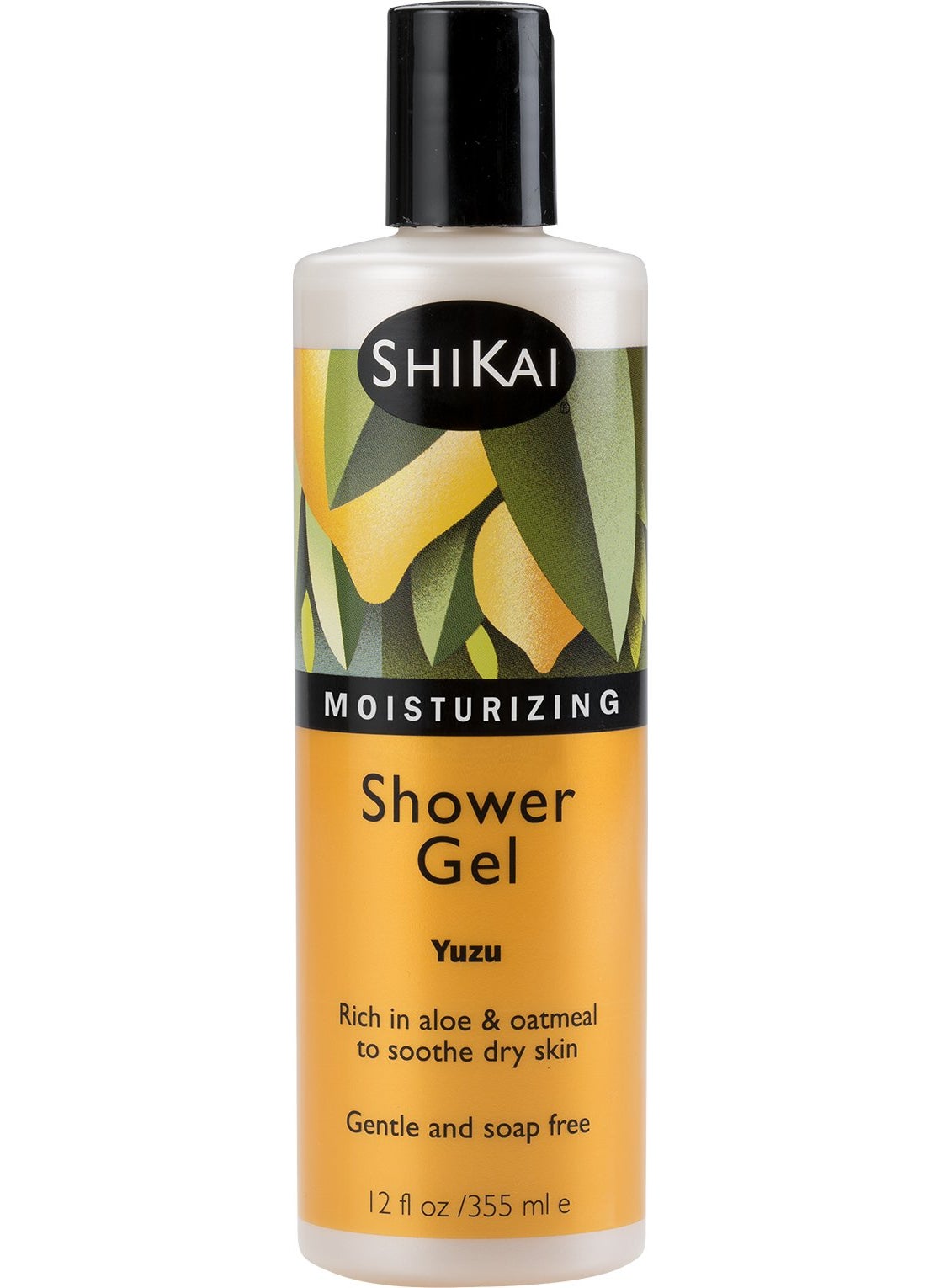 ShiKai Daily Moisturizing Shower Gel (Yuzu, 12 oz) | Gentle Soap-free Formula | With Aloe Vera & Oatmeal for Soft, Healthy Skin | Dry Skin Relief