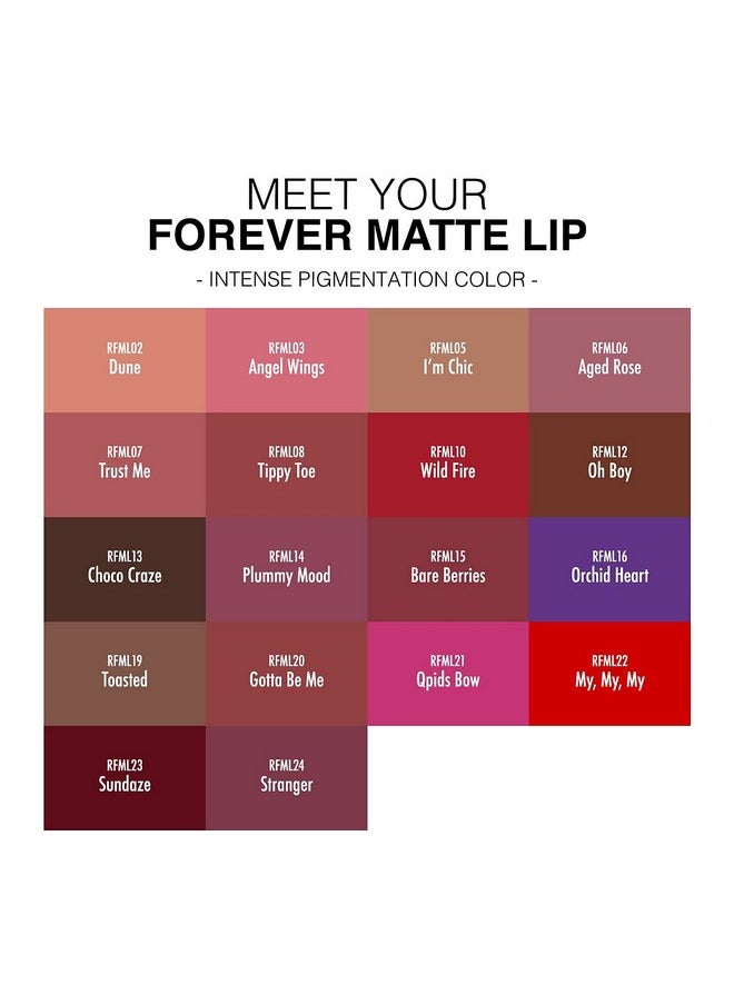 Forever Matte Liquid Lipstick 5 Pack - Rfml02&05&07&12&19
