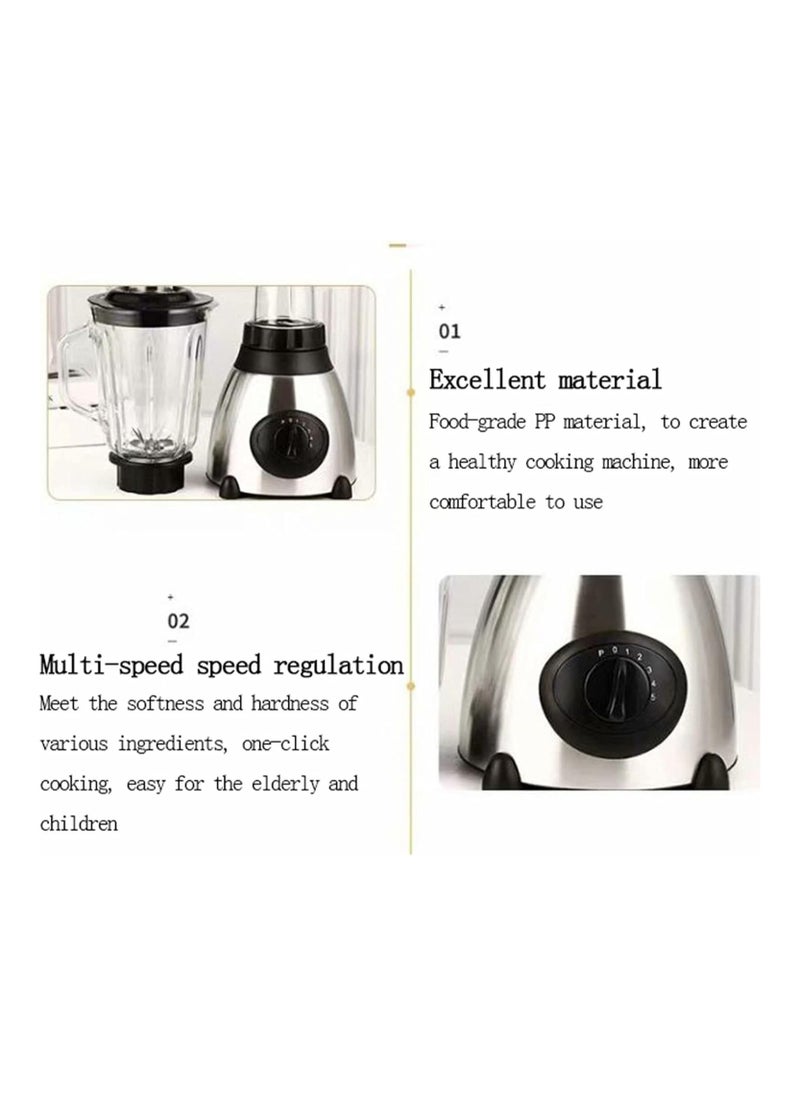 1.5L Smoothie Blender, Multifunctional Electric Blender, Mini Blender, 650W, 1.5L 2 in 1 Fruit and Vegetable Blender, Glass Cutter, Chopper, Smoothie Blender, 5 Speeds + Pulse, High Performance Motor,