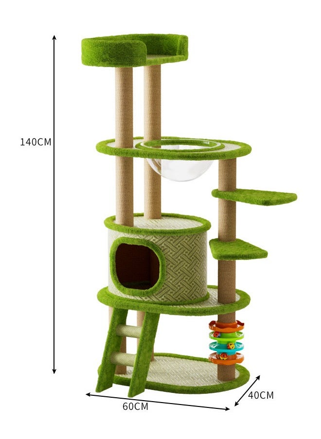 Multi-Level Kitten Play Tree with Scratching Post and Ladder