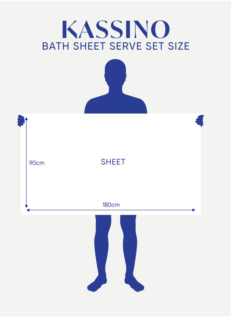 Kassino Jumbo Bath Sheet (2 Pack, 90x180 cm) - 540 GSM Large Bath Towel,100% Combed Cotton, Soft & Quick-Dry Oversized Towels, Highly Absorbent, Double Stitched Hotel Quality Towels | Monument