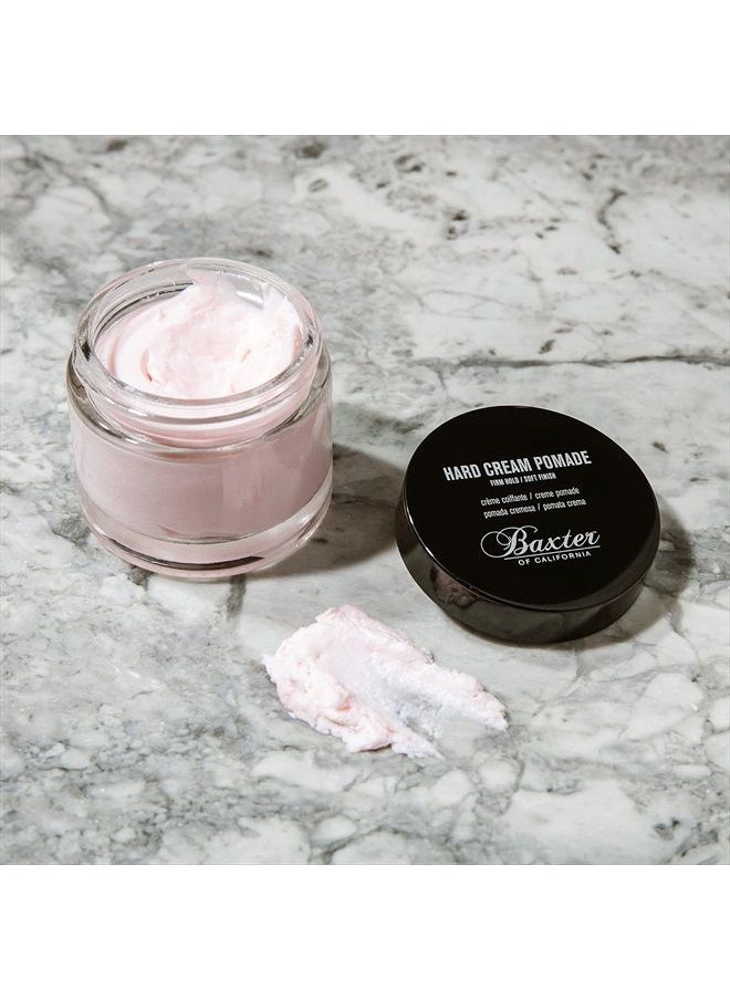 Hard Cream Pomade, Firm Hold - Soft Finish for Men and Women, Great for Thicker Hair Types, Solid Styling Cream for Textured Definition, Powered by Natural Ingredients, 2 Ounce
