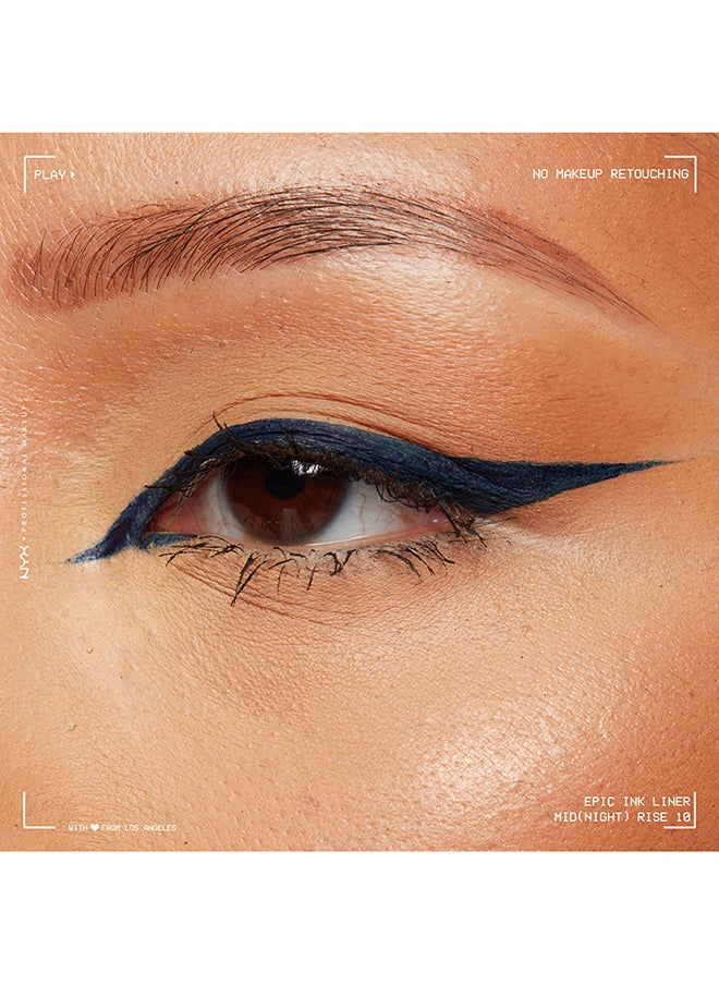 Epic Ink Liner Waterproof Liquid Eyeliner - Mid Night Rise Vegan Formula Intense Pigment