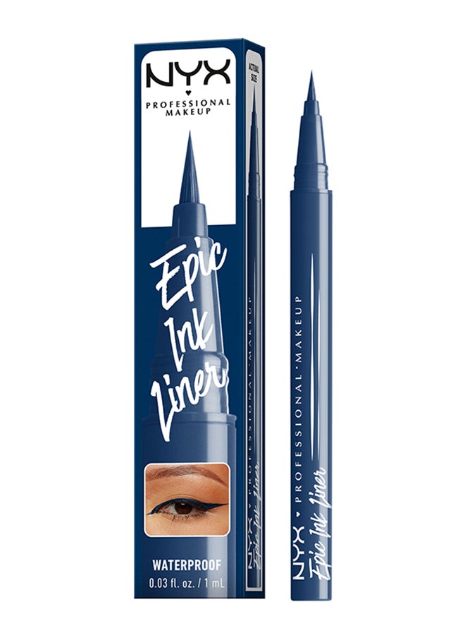 Epic Ink Liner Waterproof Liquid Eyeliner - Mid Night Rise Vegan Formula Intense Pigment