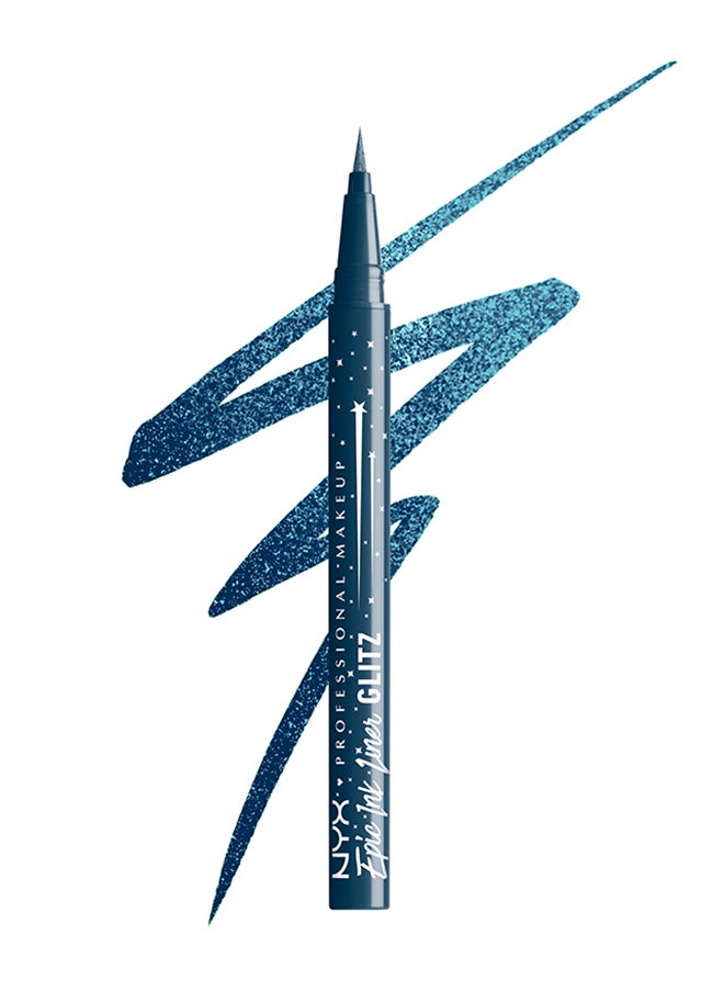 Epic Ink Glitz Metallic Liquid Eyeliner 24HR wear Waterproof Flake-proof Denim Dazzle