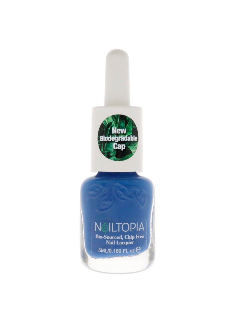 Nailtopia Bio-Sourced Chip Free Nail Lacquer - Vegan And Cruelty Free - Strengthens And Conditions - Delivers Healthy Manicures And Pedicures - Long Lasting - How Blue-Tiful - 0.17 Oz Nail Polish