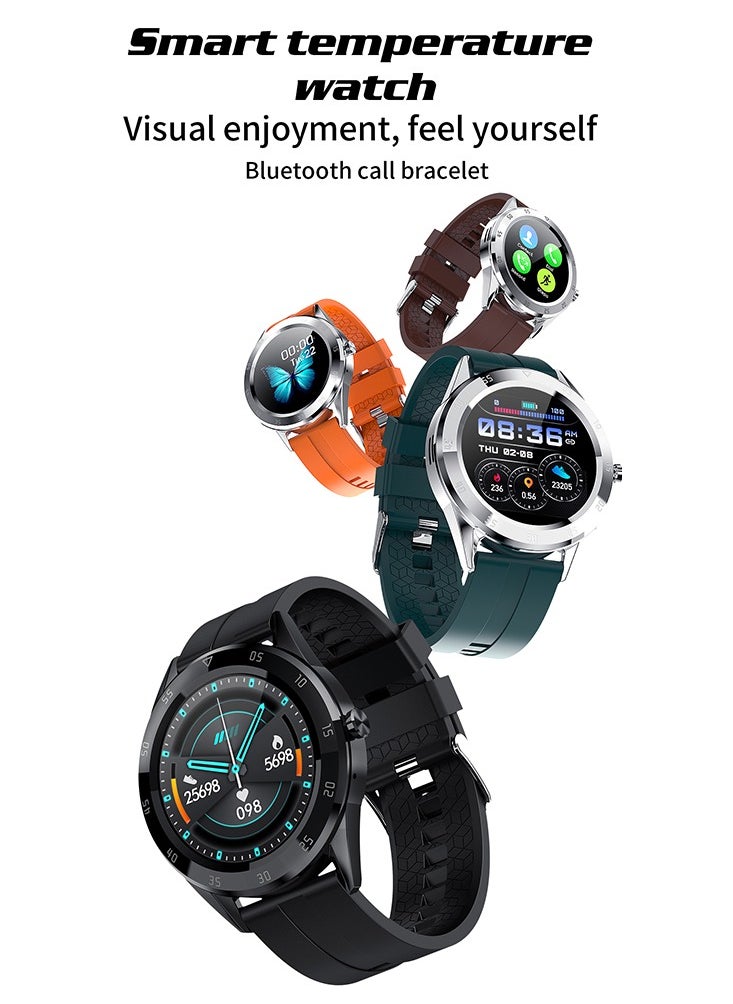 Men Smart Fitness Watch (Answer/Dial), 1.54 Smartwatch Fitness Tracker for Android iOS with Heart Rate Sleep Tracking, 20 Sport Modes, Blood Oxygen, Ai Voice Control,  IP68 dustproof and waterproof