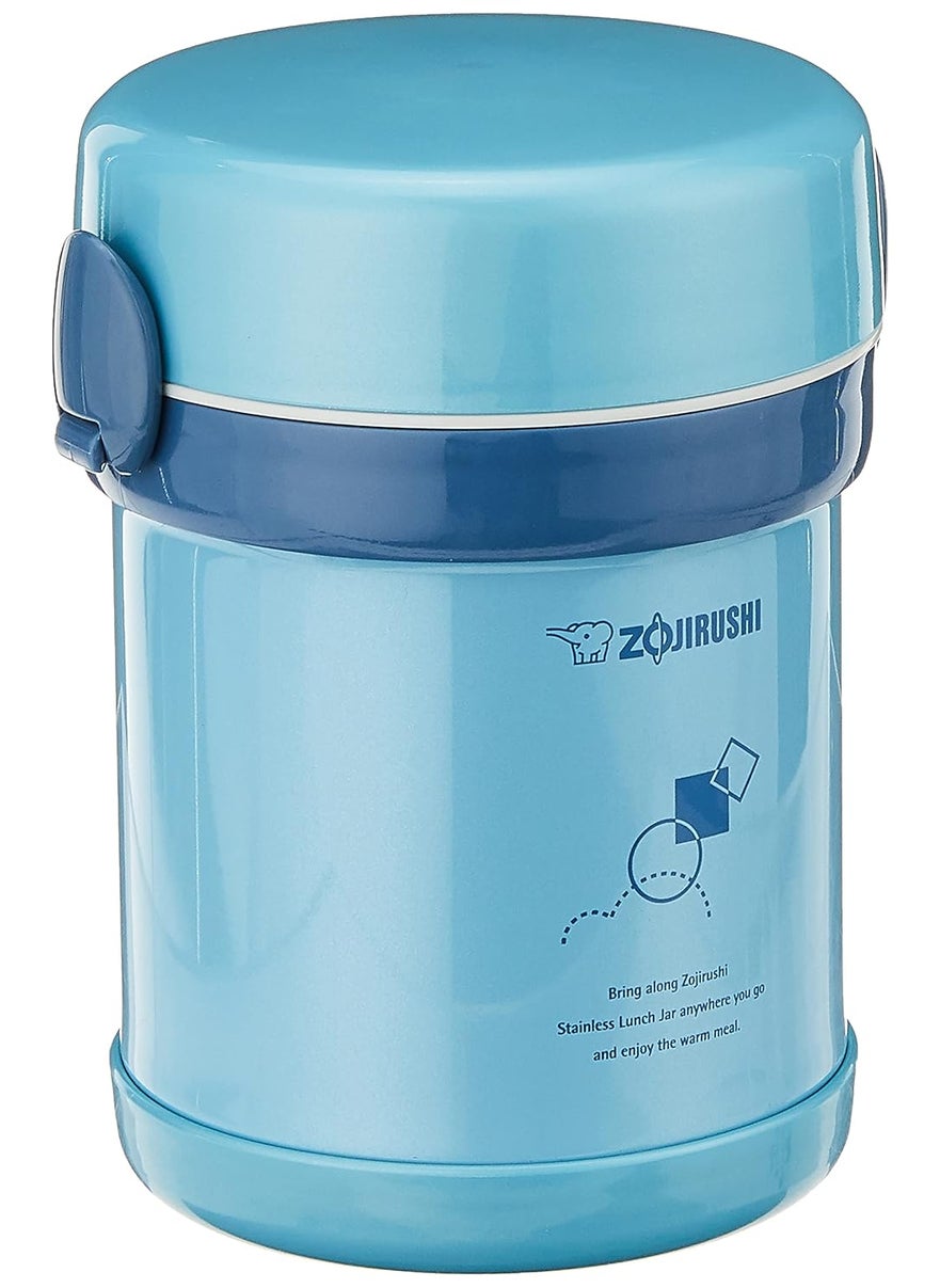 Zojirushi Stainless Steel Vacuum Insulated Lunch Jar, 640ml, Aqua Blue (SLMEE-07-AB)