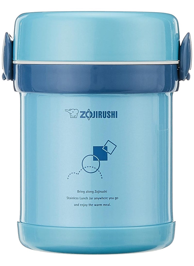 Zojirushi Stainless Steel Vacuum Insulated Lunch Jar, 640ml, Aqua Blue (SLMEE-07-AB)