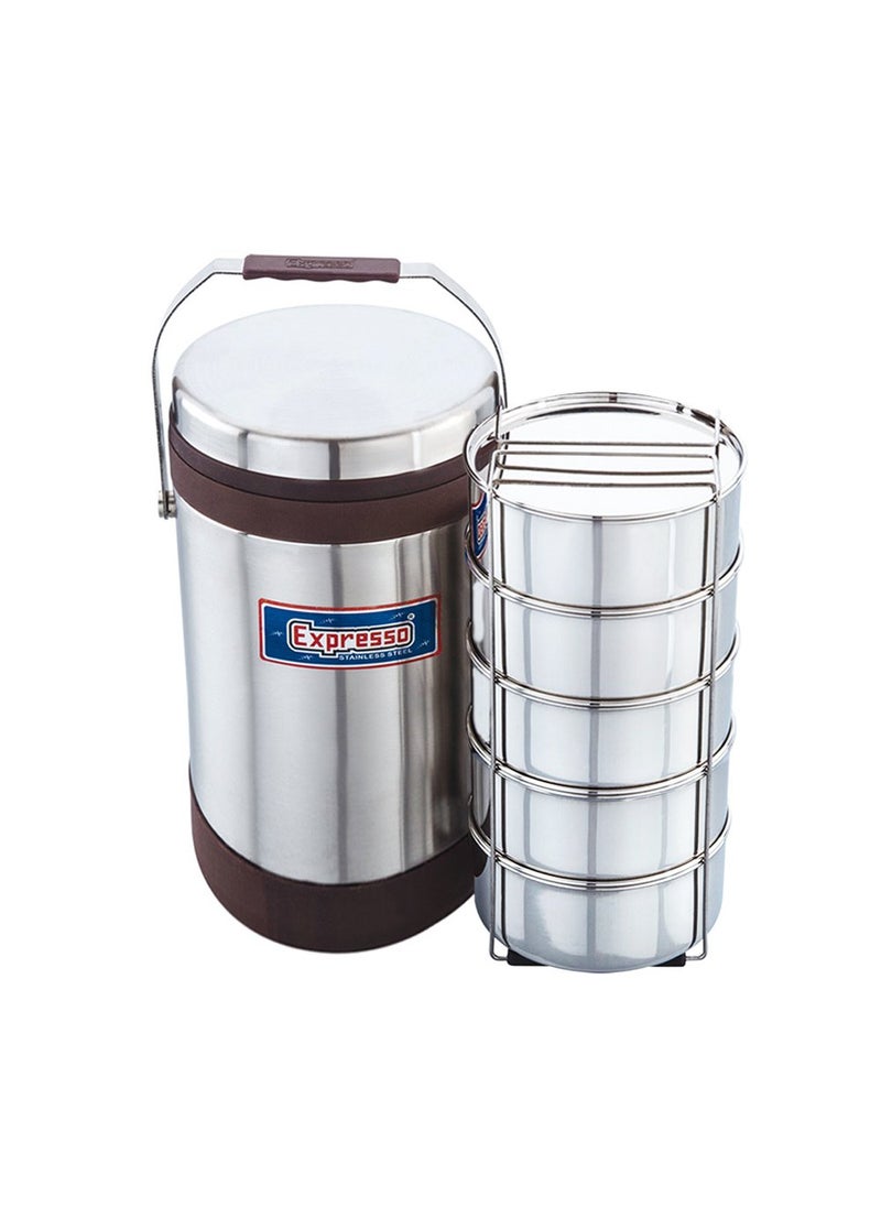 Expresso Smart Hot Carrier Lunch Box Stainless Steel Office Range 5 Container (5 Containers)