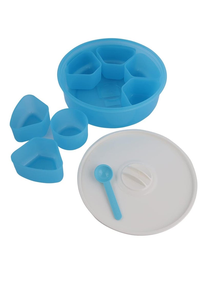 Lock & Lock Plastic Classics Round Medium Spice Kit, Blue