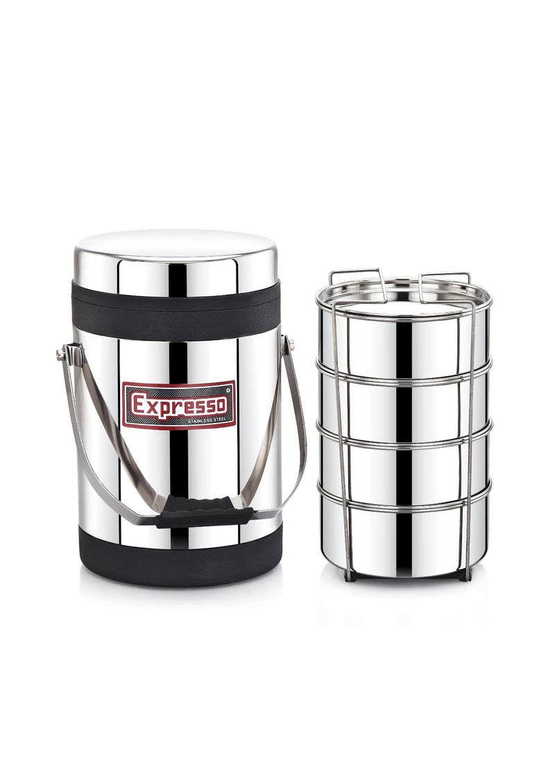 Expresso Smart Hot Carrier Lunch Box Stainless Steel Office Range 4 Container