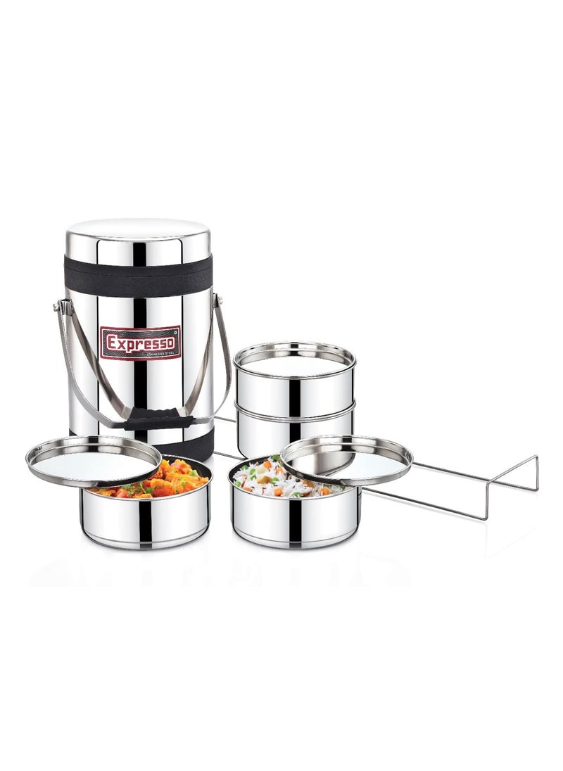 Expresso Smart Hot Carrier Lunch Box Stainless Steel Office Range 4 Container