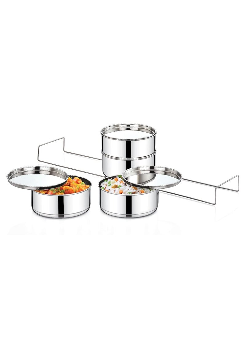 Expresso Smart Hot Carrier Lunch Box Stainless Steel Office Range 4 Container