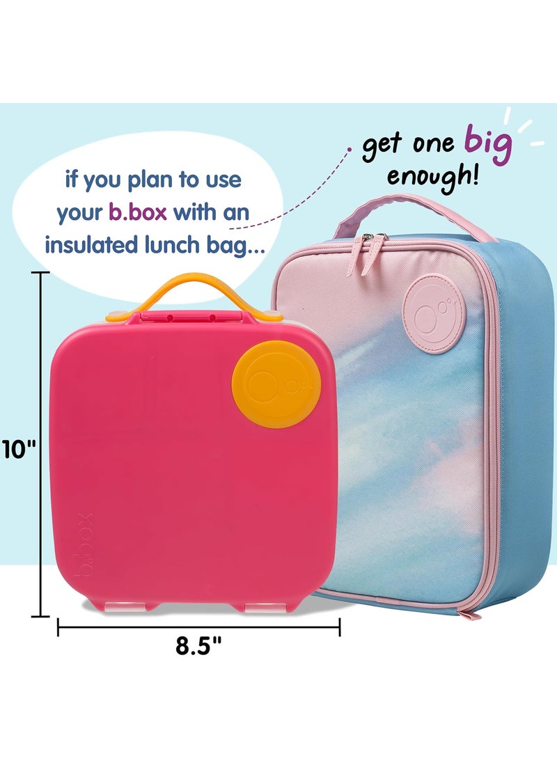 b.box Lunch Box Strawberry Shake Pink Orange (Silicone)