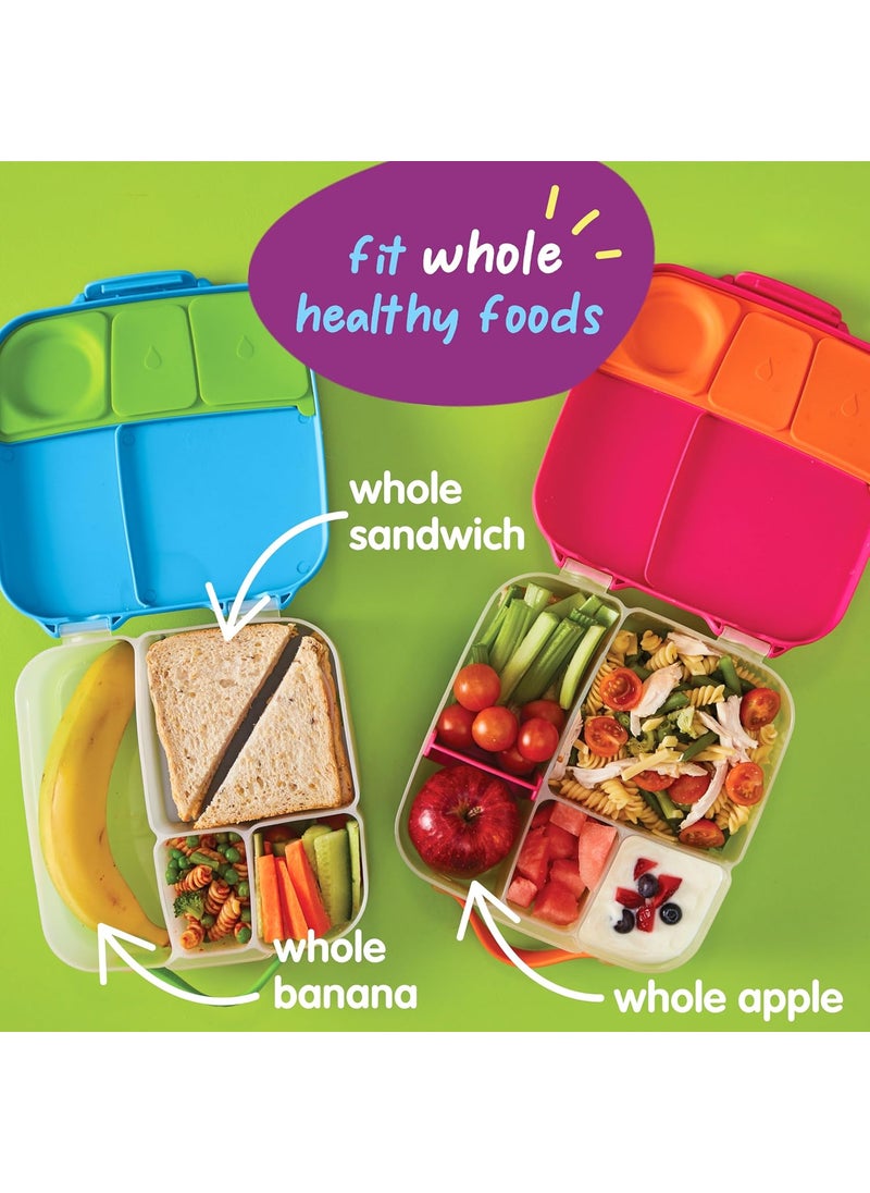 b.box Lunch Box Strawberry Shake Pink Orange (Silicone)