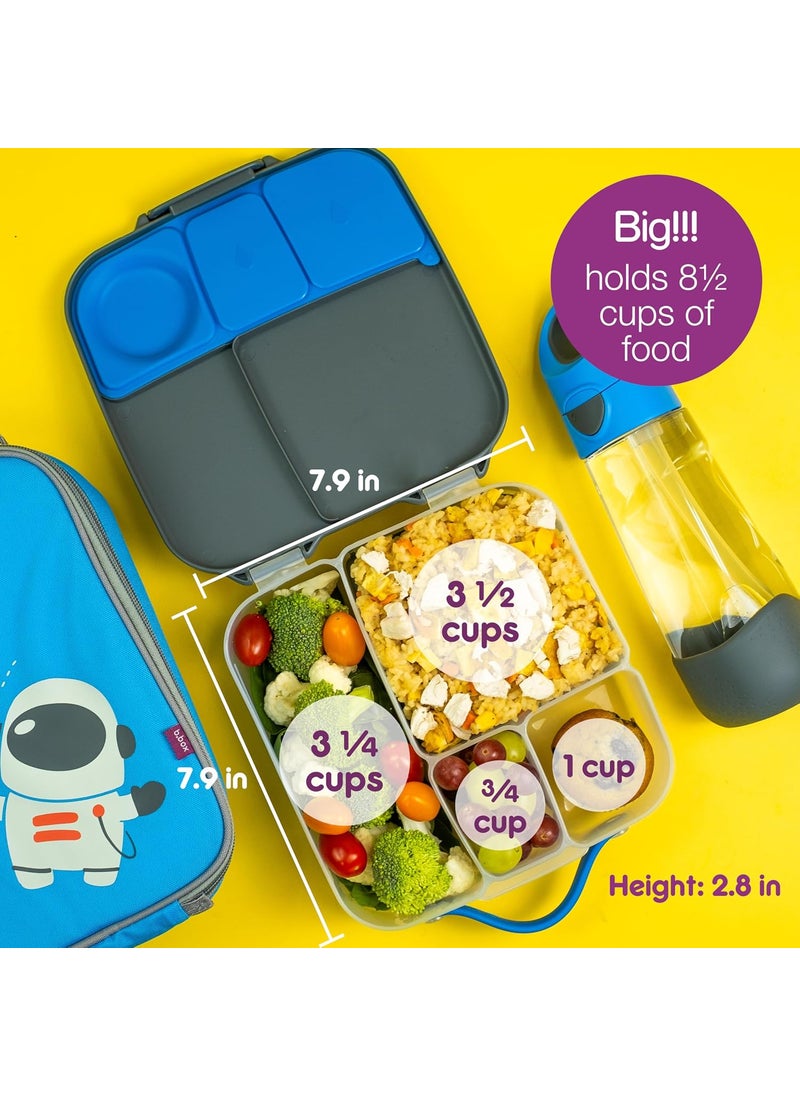 b.box Lunch Box Strawberry Shake Pink Orange (Silicone)