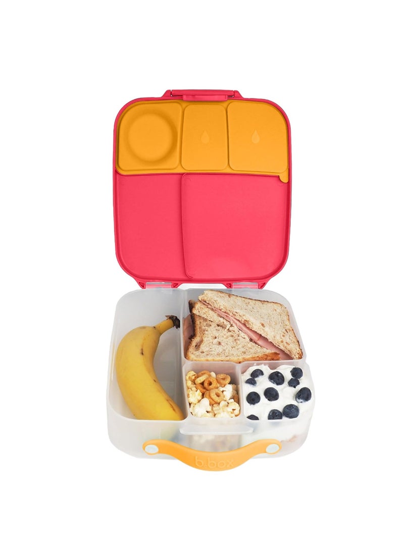 b.box Lunch Box Strawberry Shake Pink Orange (Silicone)