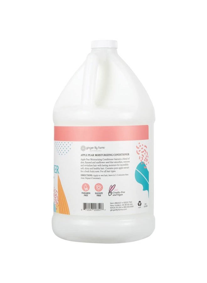 Botanicals Moisturizing Conditioner for Dry Hair, 100% Vegan & Cruelty-Free, Apple Pear Scent, 1 Gallon Refill (128 fl oz)