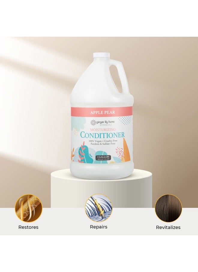 Botanicals Moisturizing Conditioner for Dry Hair, 100% Vegan & Cruelty-Free, Apple Pear Scent, 1 Gallon Refill (128 fl oz)