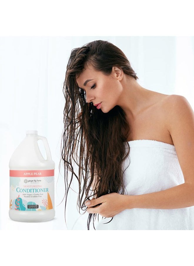 Botanicals Moisturizing Conditioner for Dry Hair, 100% Vegan & Cruelty-Free, Apple Pear Scent, 1 Gallon Refill (128 fl oz)