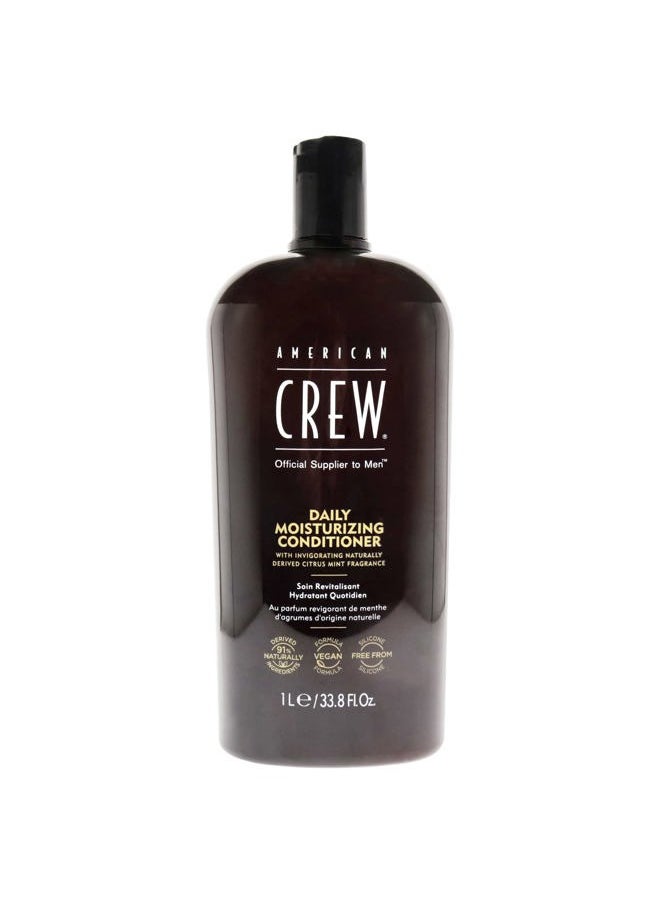 American Crew Men's Daily Moisturizing Conditioner for Soft, Manageable Hair, Naturally Derived, Vegan Formula, Citrus Mint, 33.8 Oz