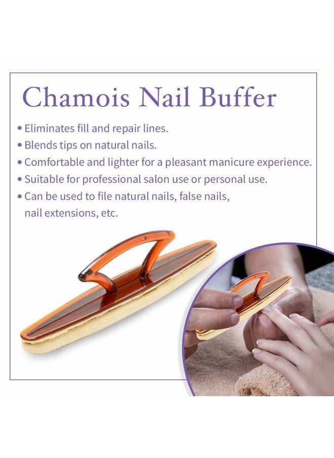 Chamois Buffer And Buffing Cream | Buff And Shine Dull Nails While Softening Cuticles | Assists With Fill And Repair Lines | 1.75 Oz. Set
