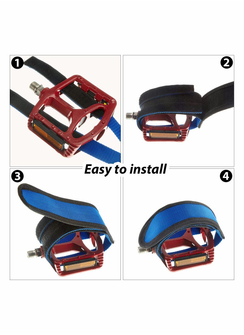 Bicycle Pedal Straps, Bicycle Foot Straps Bicycle Adhesive Pedal Toe Straps 3 Pairs