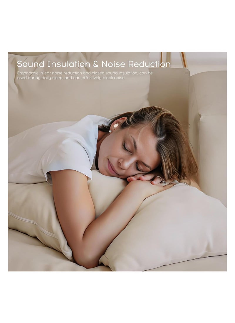 Sleep Earbuds for Side Sleepers, Low Micro Tiny Discreet Hidden Earbuds, Mini Invisible Wireless Bluetooth 5.3 Sleep Noise Cancelling Headphones, Hidden Earbuds for Small Ears Sleeping, Exercise