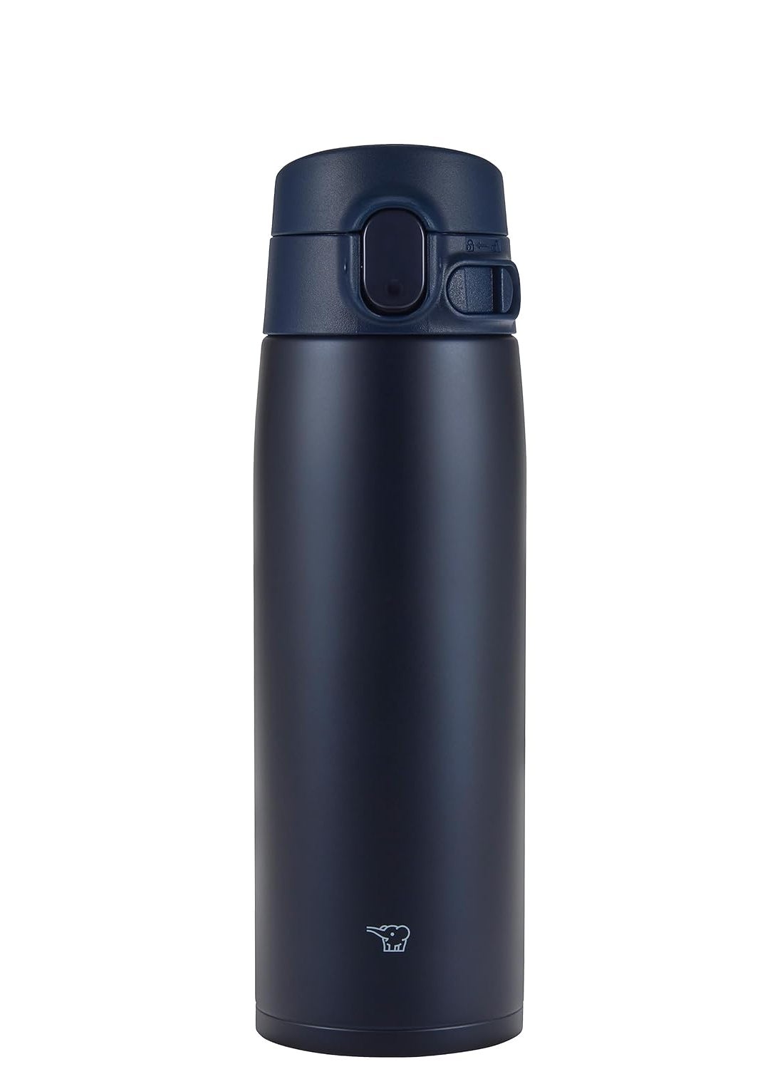 Zojirushi SM-VA60-AD Water Bottle, Seamless Water Bottle, Large Capacity, 20.3 fl oz (600 ml), One Touch Stainless Mug, Navy, Integrated Lid and Seal, Easy to Clean, 3 Pieces Only Wash