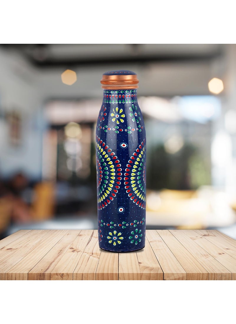 Cello Cop-Pura Good Earth Copper Water Bottle, 1000ml, 1pc, Mandala