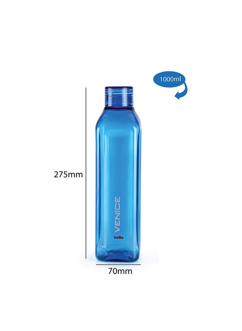 Cello Venice Water Bottle, 1000 ml, Set of 5 Multicolor