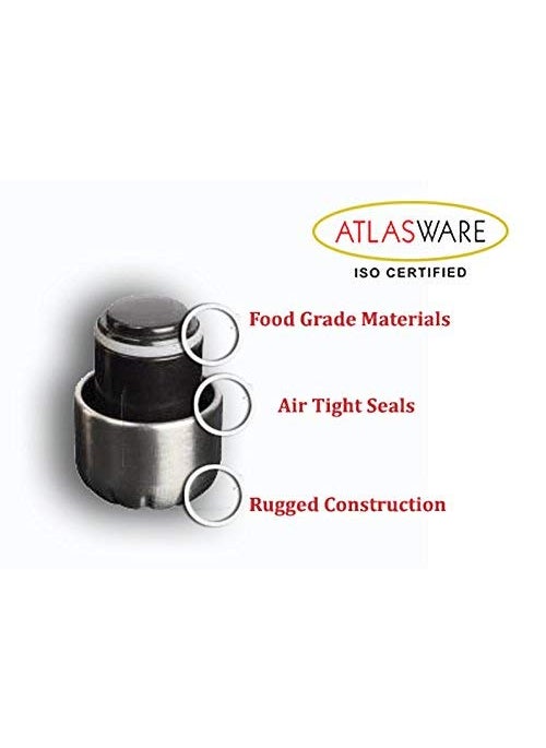 Atlasware Hot & Cold Vacuum Bottle Stainless Steel, 700 ml, Pack of 2 Pieces