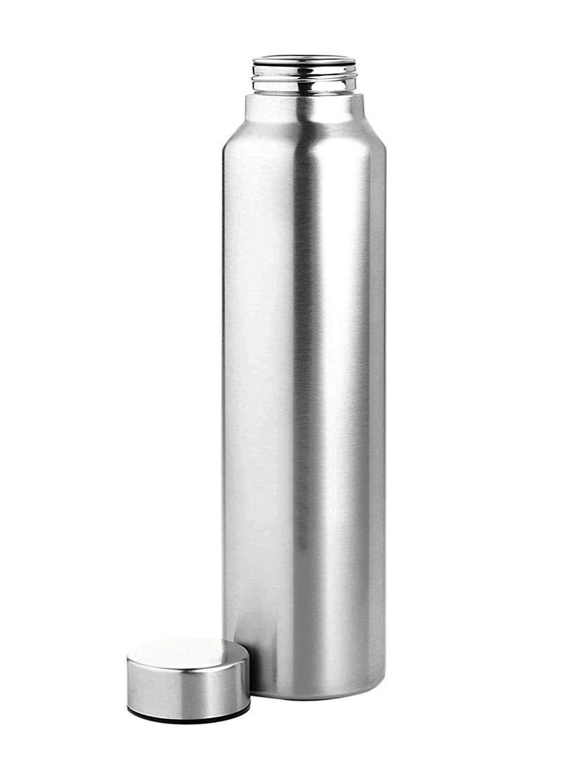 Kuber Industries Eagle Stainless Steel 3 Pieces Fridge Water Bottle/Refrigerator Bottle/Thunder, 1000 ML (Silver)-CTKTC043555
