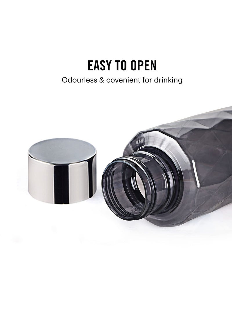 Cello Diamond Plastic Water Bottle 1000ml, Set of 5 Assorted