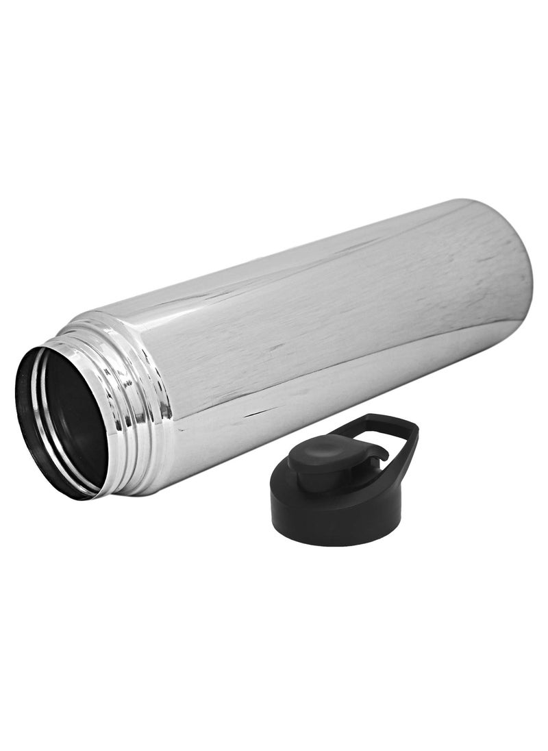 Kuber Industries CTKTC021742 Stainless Steel Water Bottle, 700ml, 3 Pieces, Silver