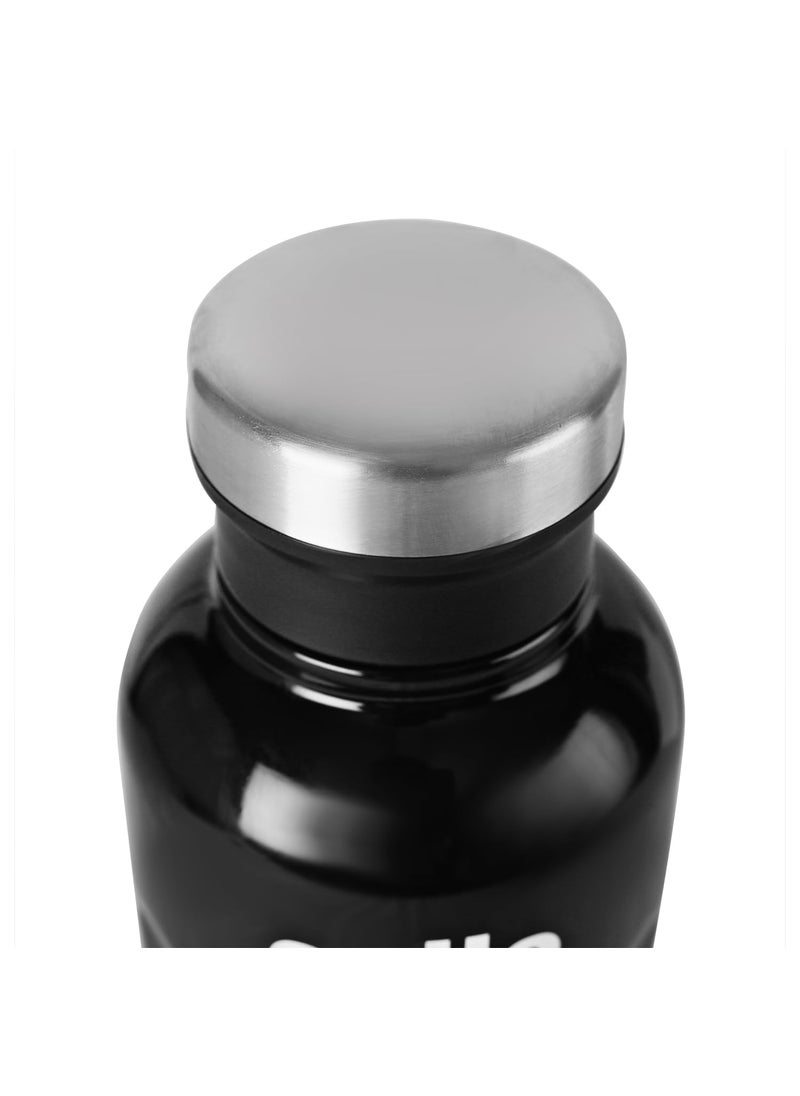 Cello Invictus Stainless Steel Double Walled Bottle, Hot and Cold, 700ml, Black | Vacusteel Water Flask with Durable DTP Coating | Leak Proof Flask for Beverages | Ideal for Home, Travel, Office