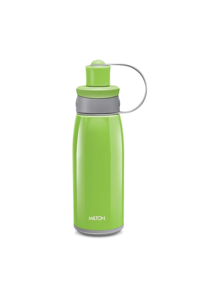 MILTON Bravo 400 Stainless Steel Sports Water Bottle, 400 ml/72 mm, Green