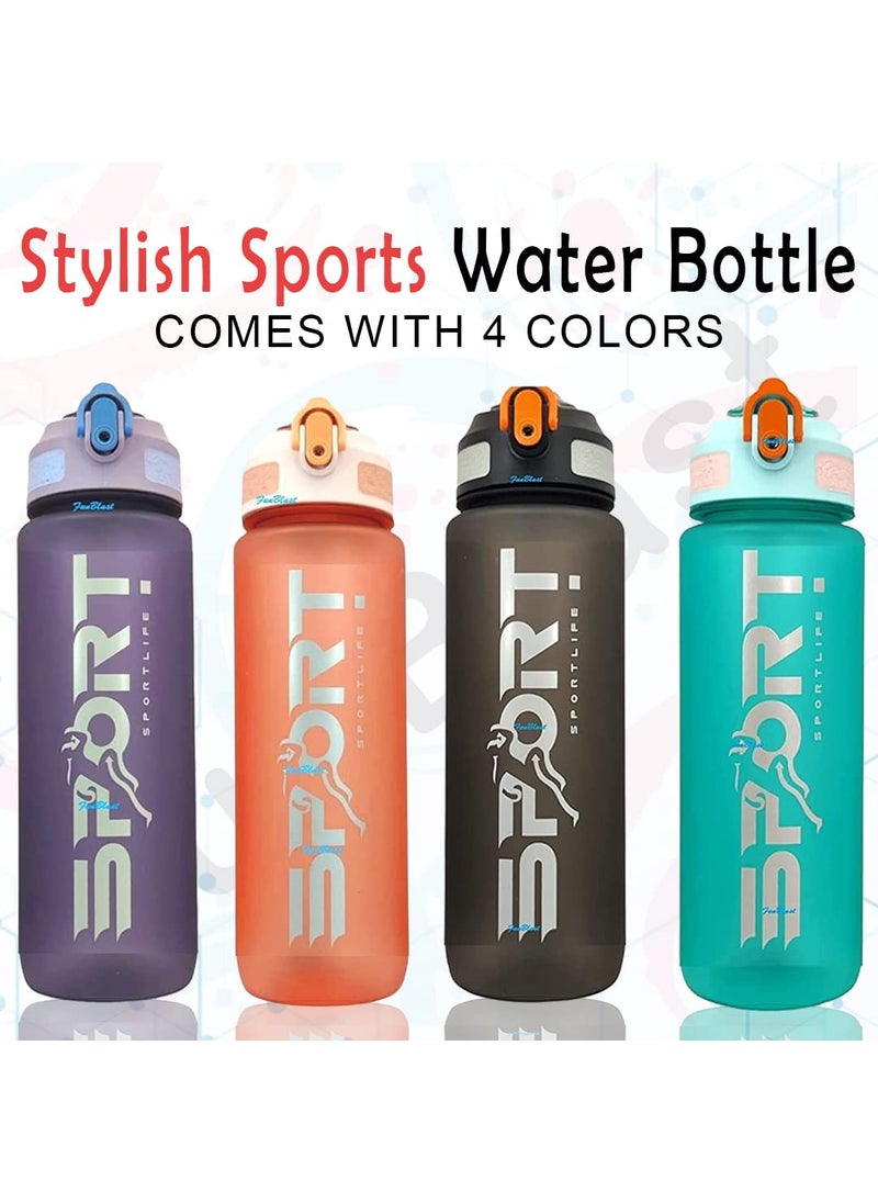 FunBlast Water Bottle 500 ML – Stylish Unbreakable Water Bottle Leak Proof Durable BPA Free Non-Toxic Sports Water Bottle for Home, Office, Gym, Trekking (Purple)