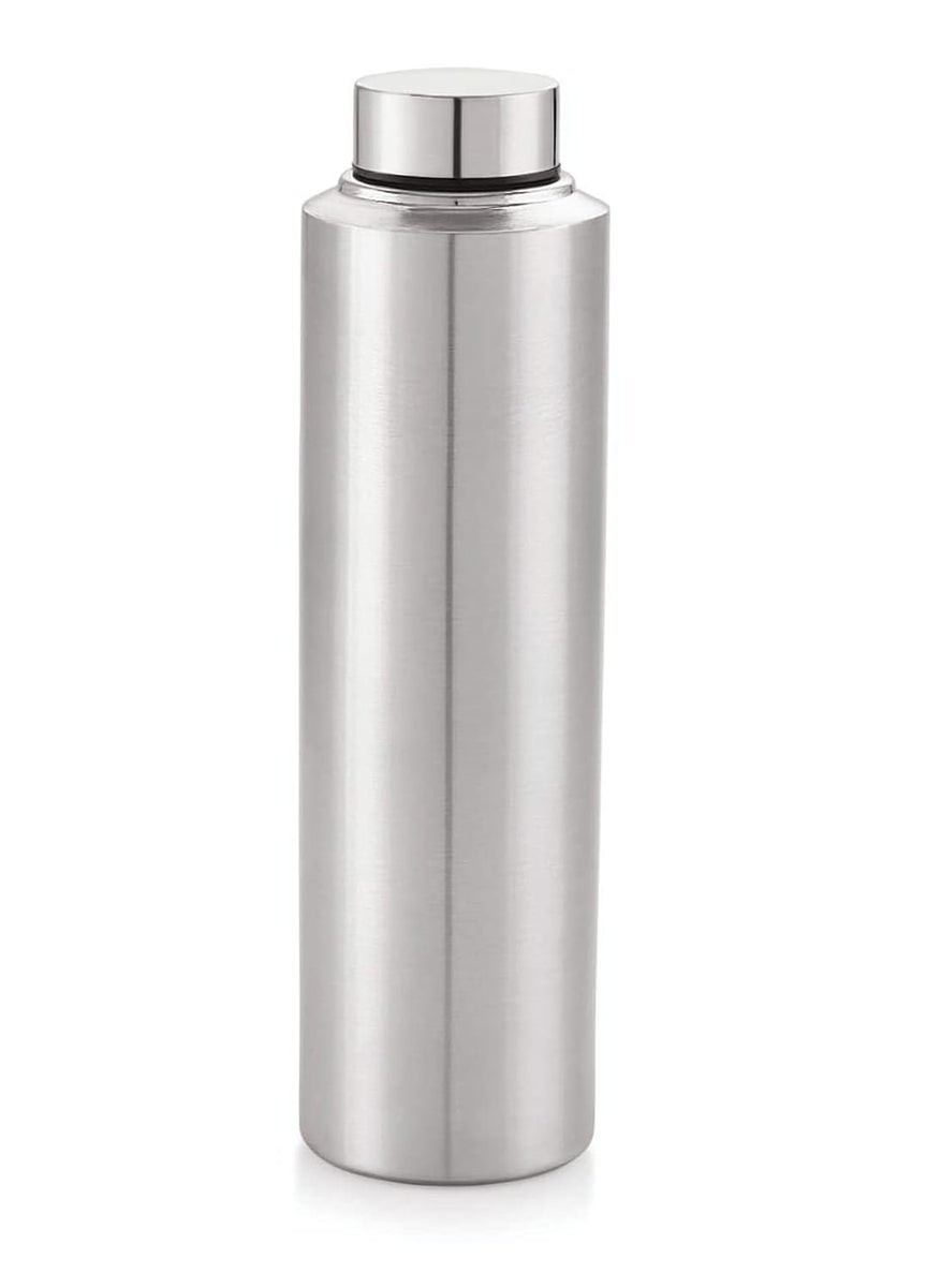 Kuber Industries Stainless Steel 2 Pieces Fridge Water Bottle, 700 ML (Silver)
