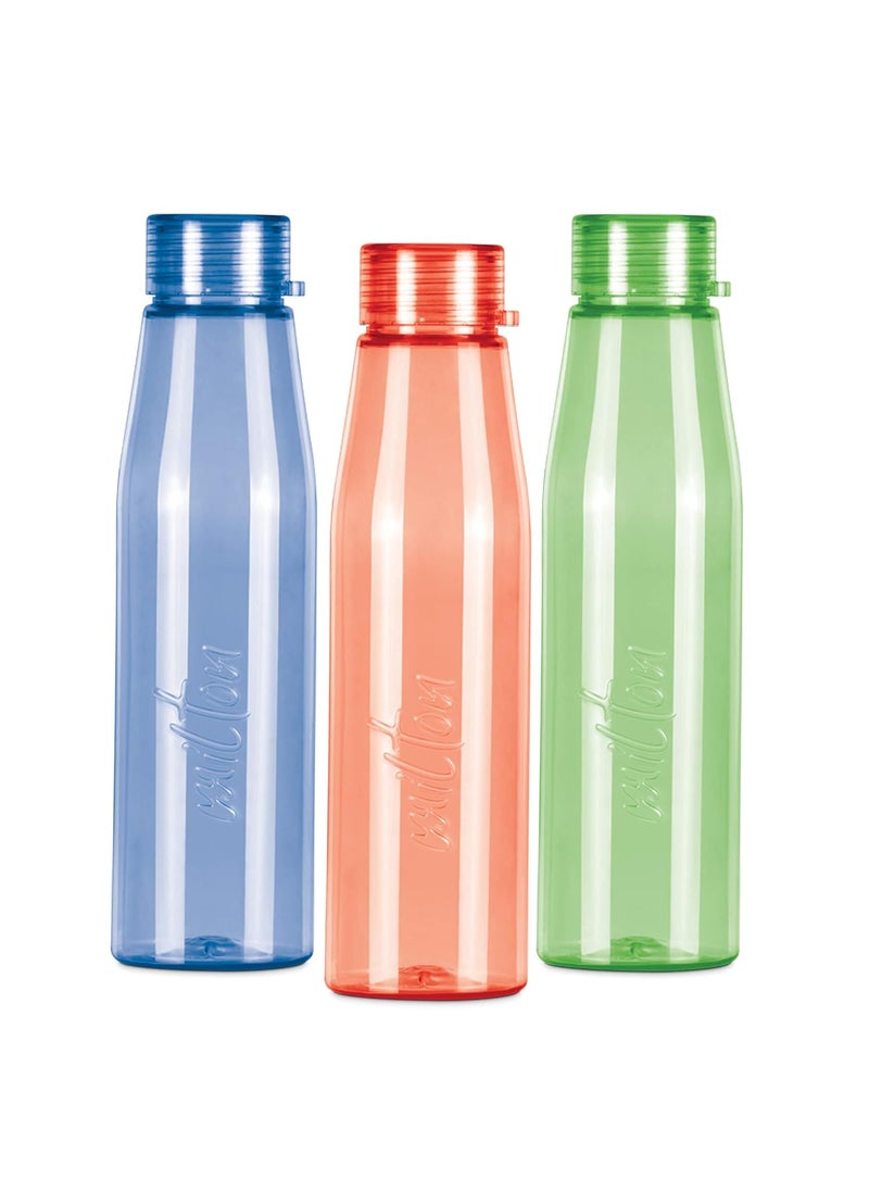 MILTON Ripple 1000 Pet Bottle, 946 ml, Set of 3 (Colour May Vary) (Model Number: CPETPBT081ASSR0048)