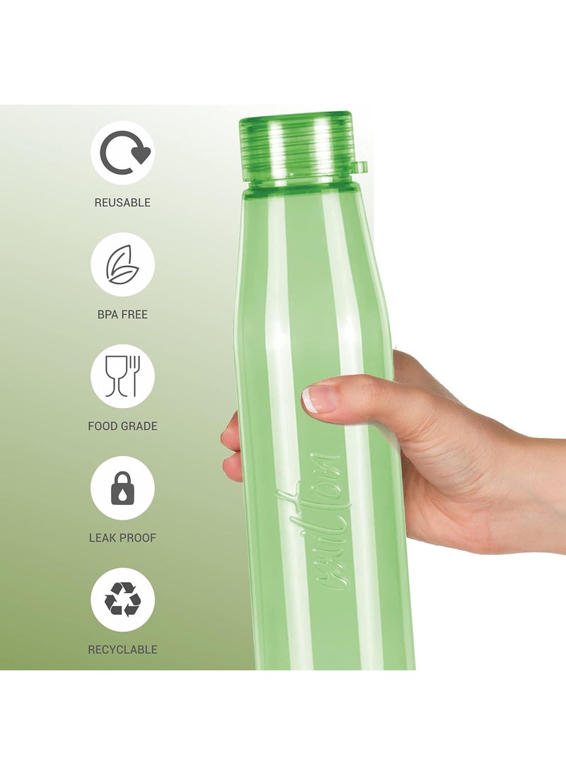 MILTON Ripple 1000 Pet Bottle, 946 ml, Set of 3 (Colour May Vary) (Model Number: CPETPBT081ASSR0048)