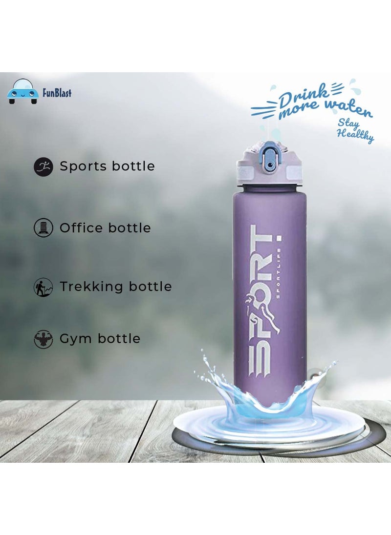 FunBlast Unbreakable Water Bottle, Leakproof Durable BPA-free Non-Toxic Water Bottle, Bottle for Office, Sports, School, Gym, Yoga (1000 ML)