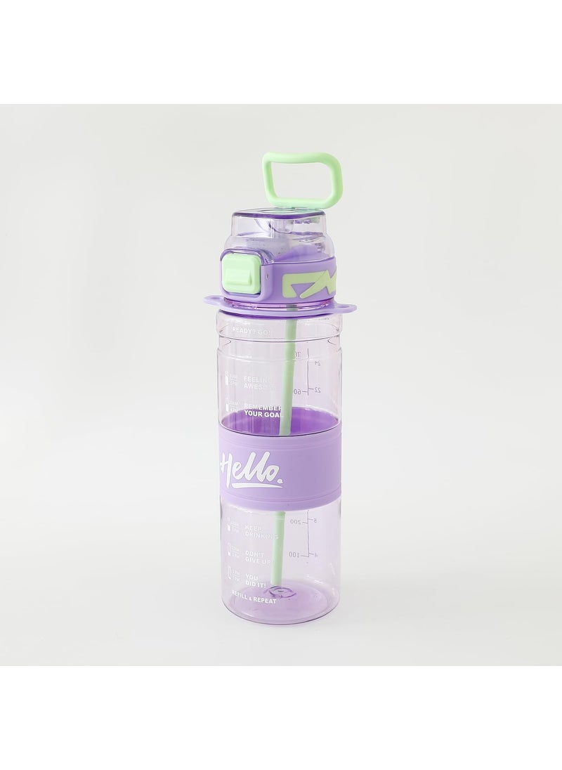Kuber Industries Kids Water Bottle With Straw |Sipper Water Bottle For Kids Boys Girls| Water Bottle with Locking Flip Lid | | 800 ml |Purple | SYZ-7740A