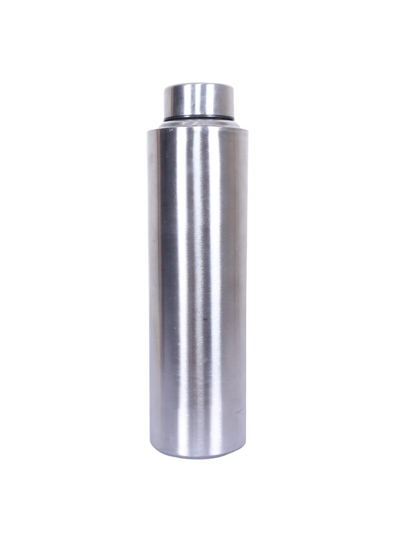 Kuber Industries Water Bottle | Stainless Steel Water Bottle | Water Bottle for Fridge | Water Bottle for Refrigerator | Water Bottle for Travel |Picnic | Pack of 2 | Silver