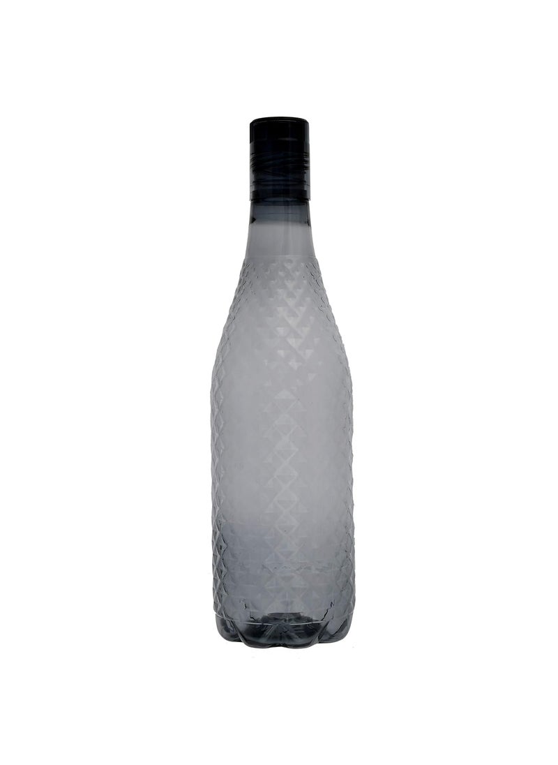 Kuber Industries KUBMART462 Plastic Fridge Water Bottle, 1000ml, 6 Pieces, Black