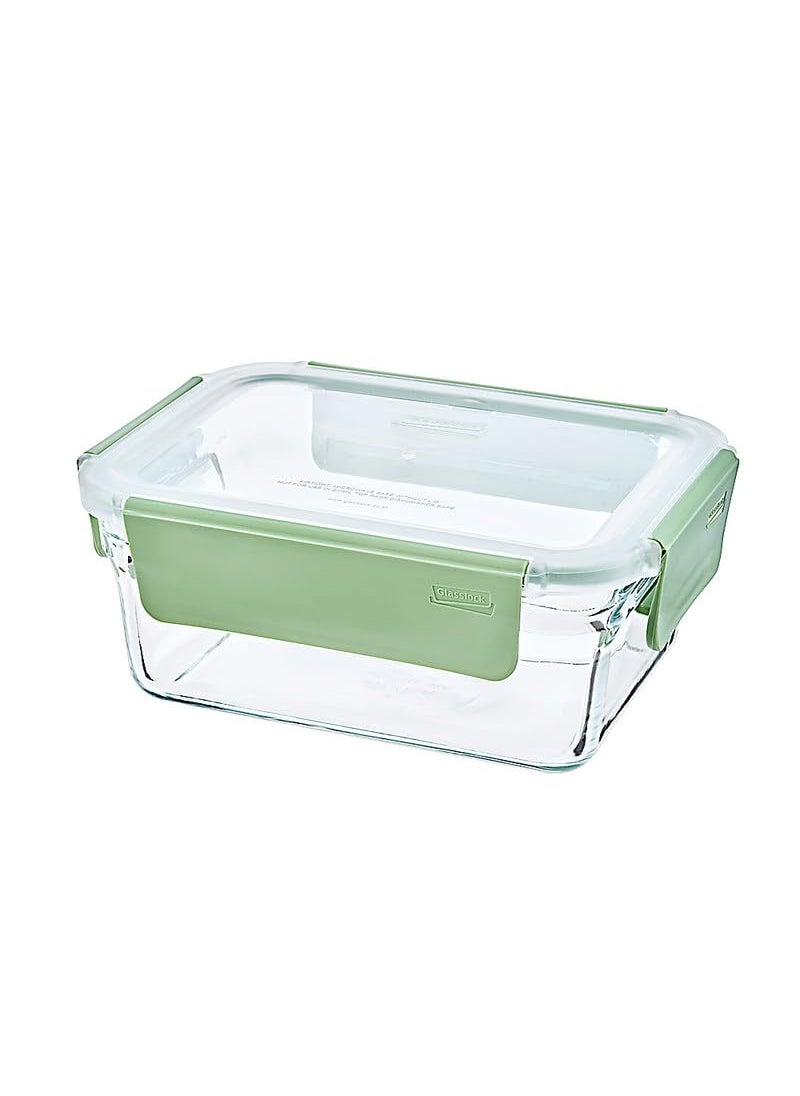 GLASSLOCK Pure Airtight Tempered Food Container, Microwave and Dishwasher safe, Rectangle – 390 ml