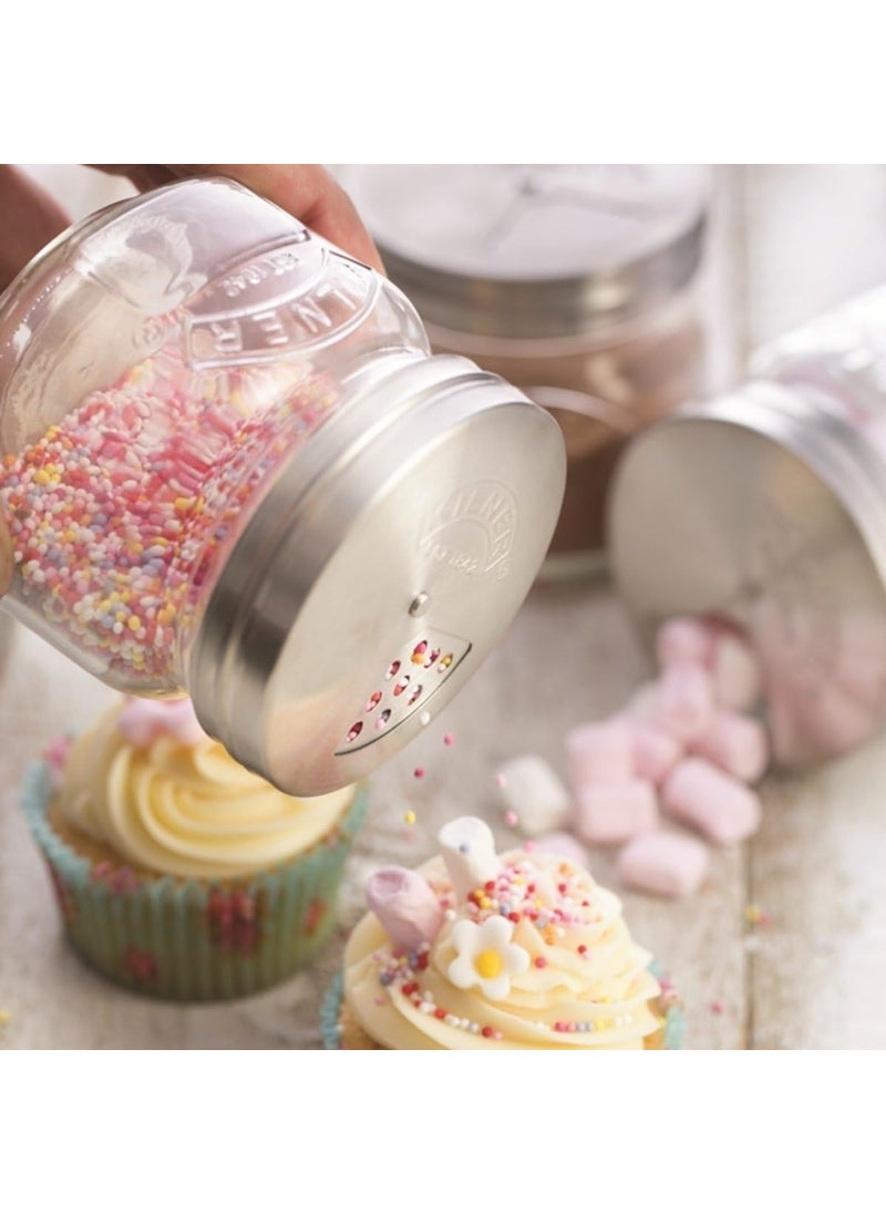 Kilner Glass Storage Jar with Shaker, 250ML, Transparent