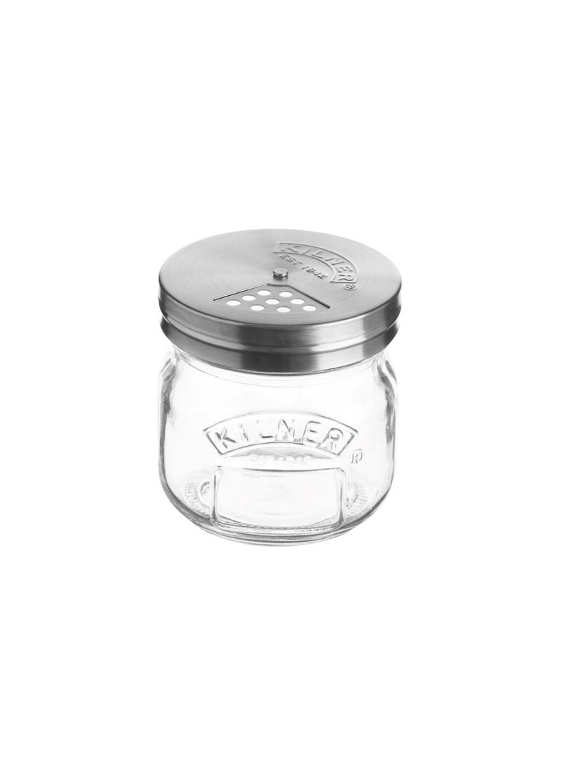 Kilner Glass Storage Jar with Shaker, 250ML, Transparent